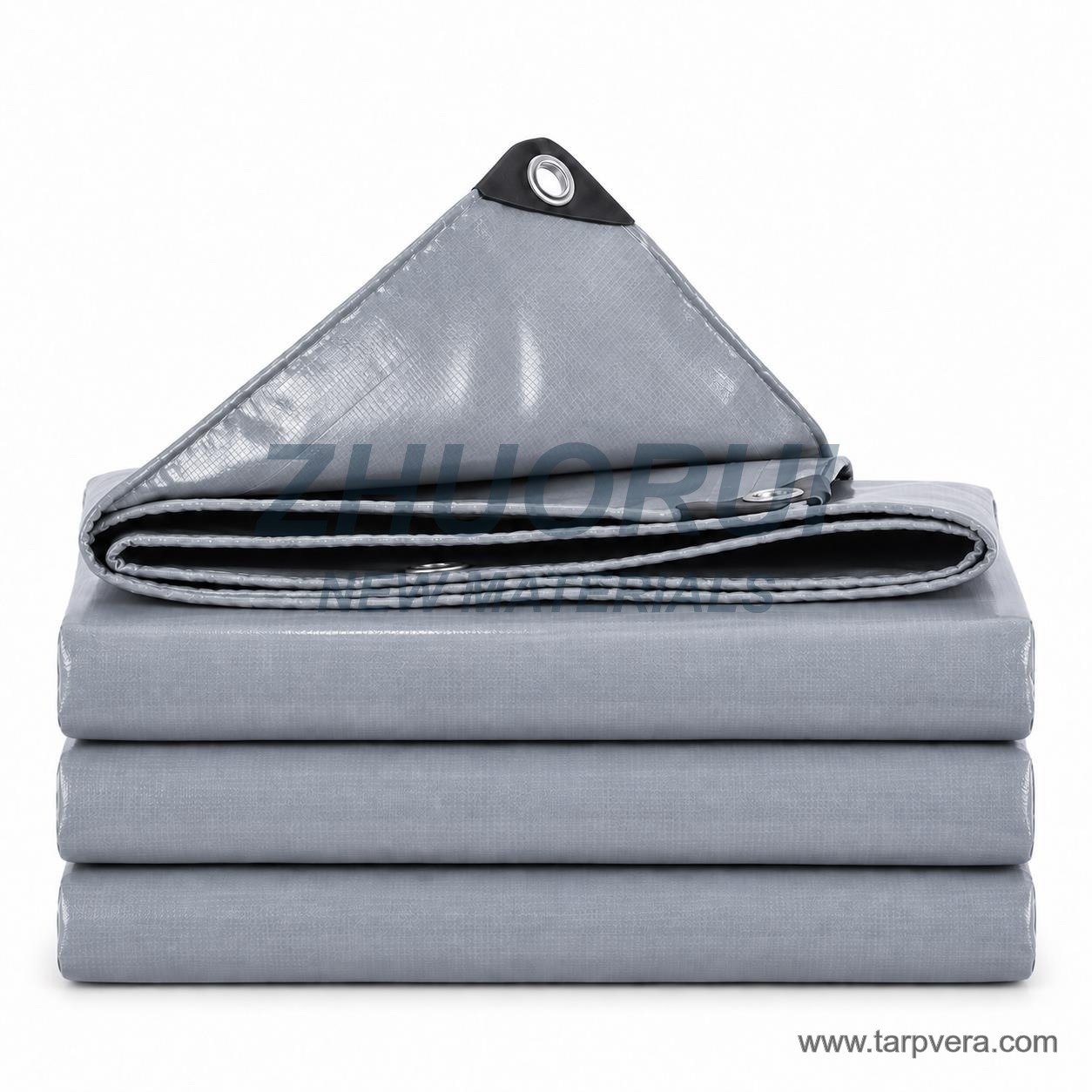 Gray PVC tarpaulin