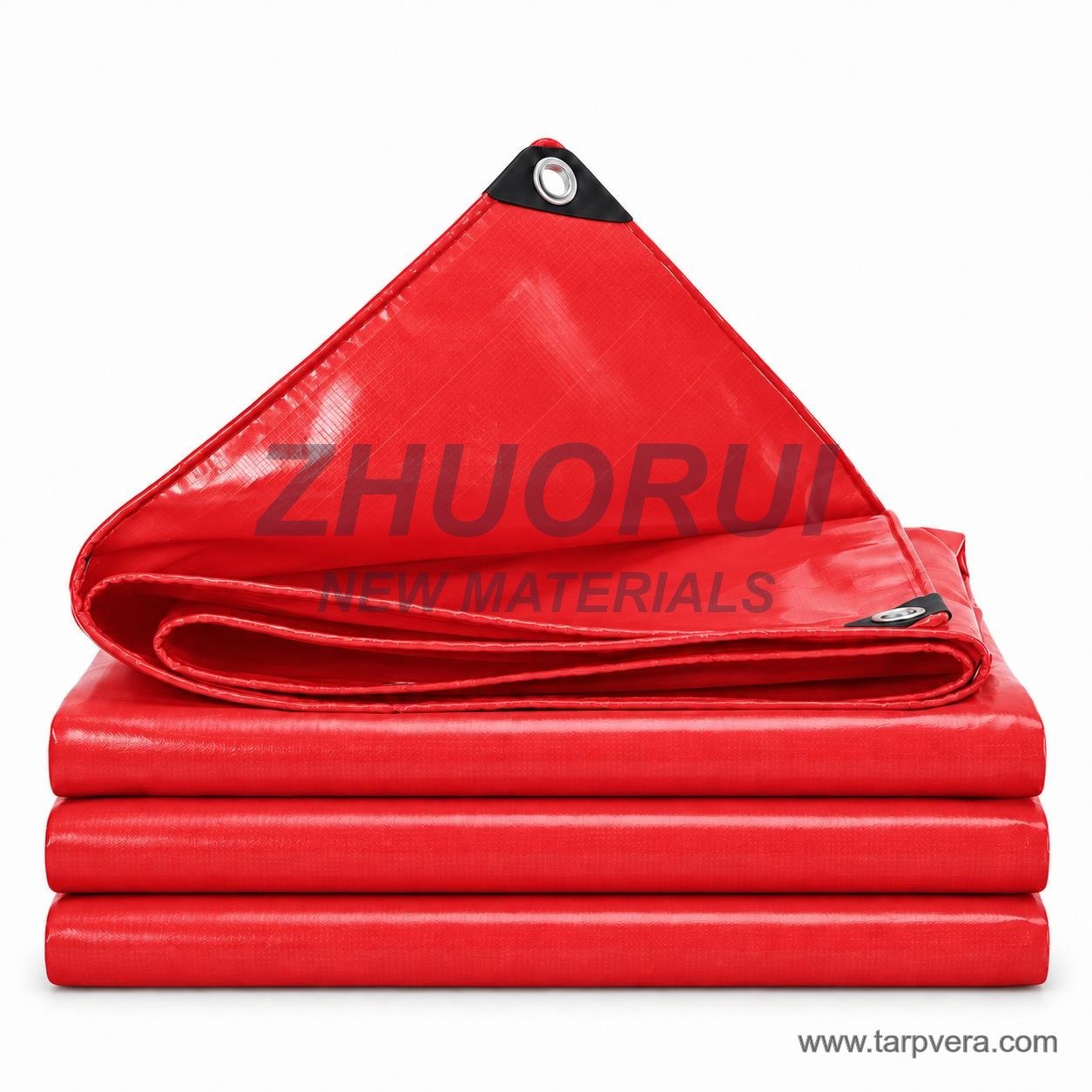 Red PVC tarpaulin